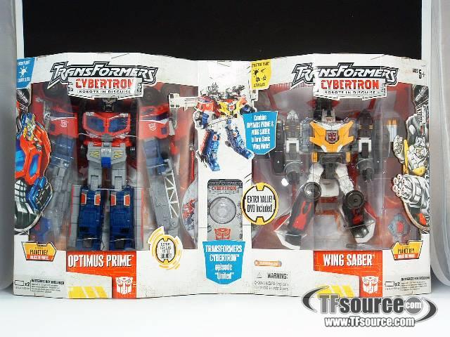 Optimus Prime and Wing Saber Leader Class | Transformers Cybertron