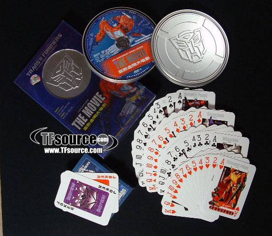 DVD and Playing Cards Set | Transformers the Movie Generation 1 G1