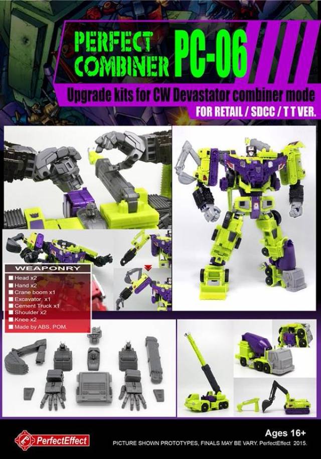 PC-06 Upgrade Kit for Transformers Combiner Wars Devastator | Perfect Effect | Upgrade Kit