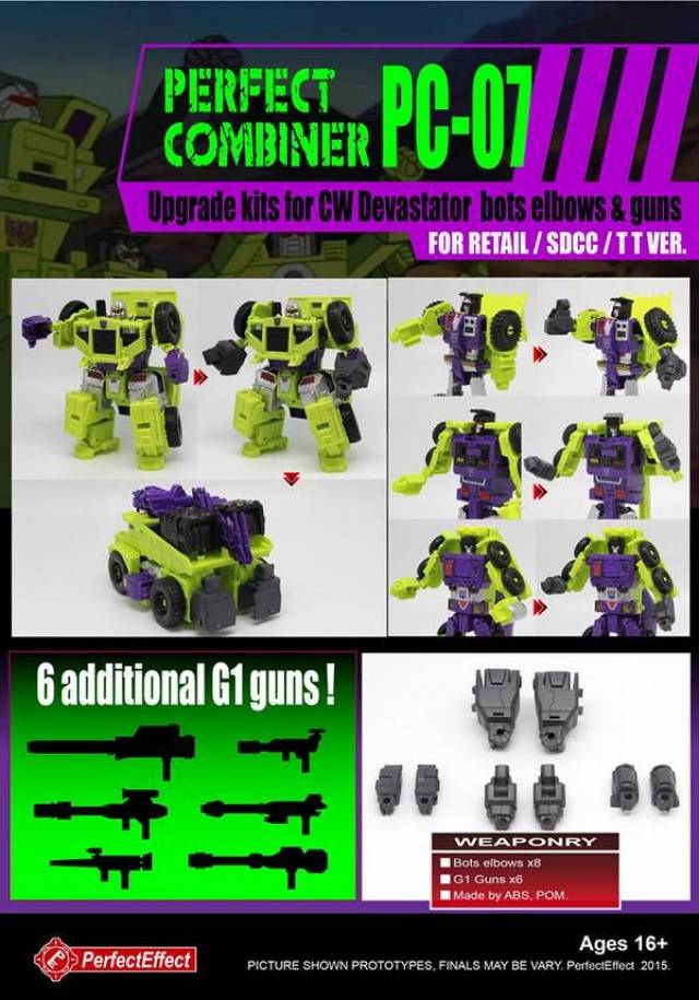 PC-07 Upgrade Kit for Transformers Combiner Wars Devastator | Perfect Effect | Upgrade Kit