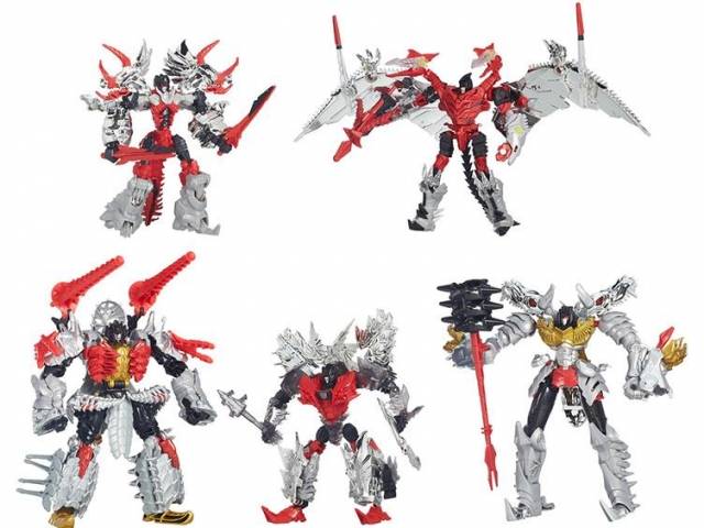 Voyager Class Dinobots Set of 5 G1 Color Version | Transformers 4 Age of Extinction AOE