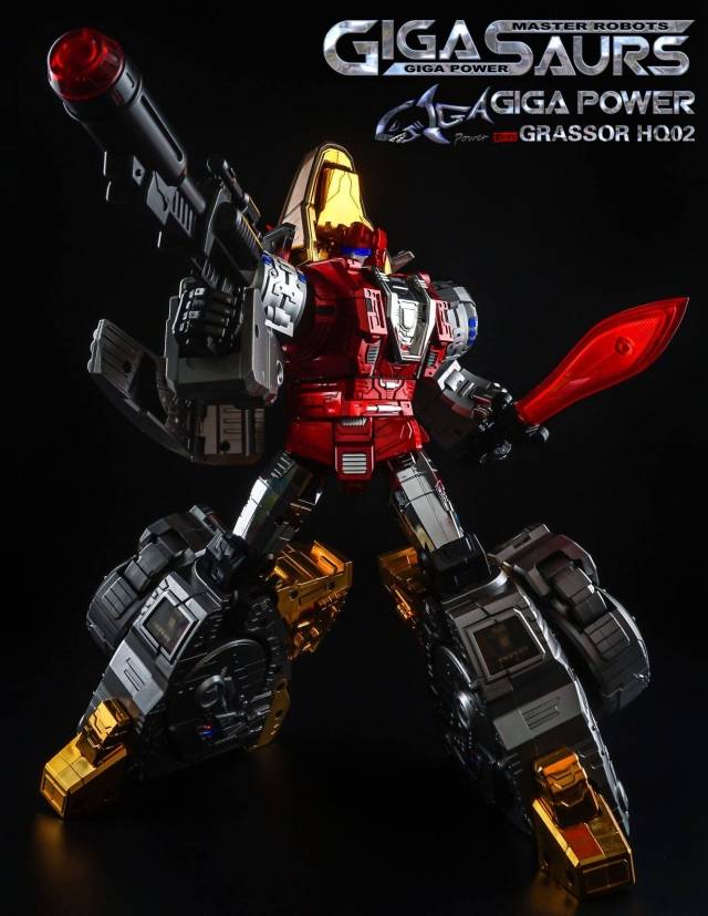 HQ-02R Grassor Chrome Version | GigaPower Gigasaurs