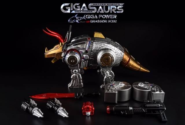 HQ-02R Grassor Chrome Version | GigaPower Gigasaurs