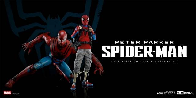 Peter Parker and Spider-Man Set of 2 1:6 Scale Figure | Marvel | Threezero