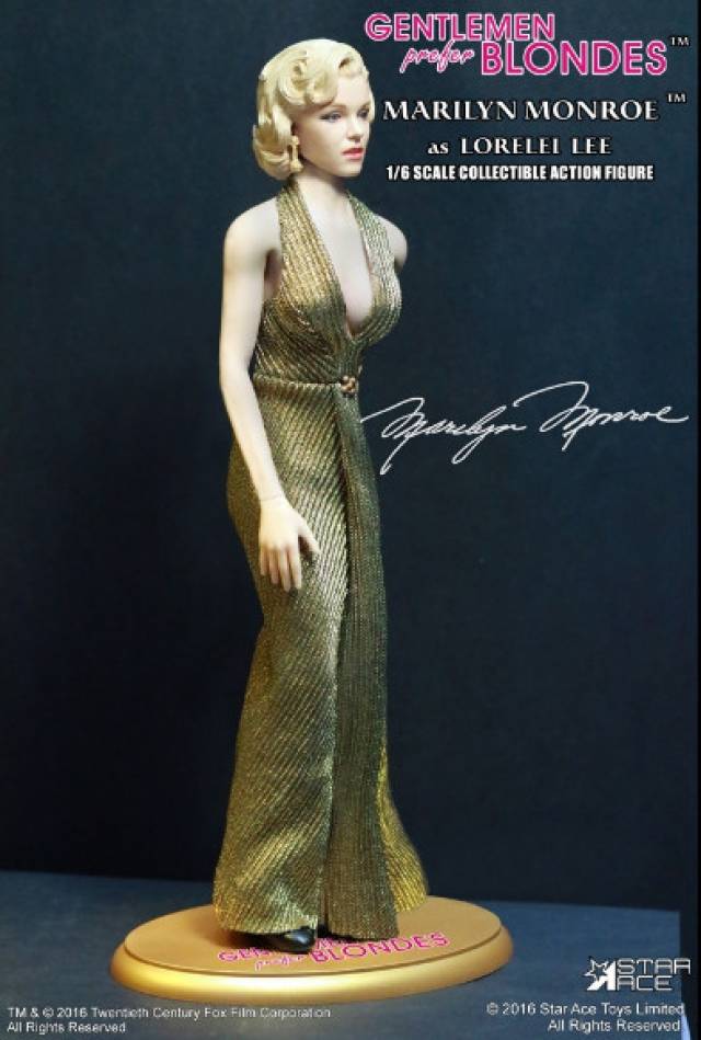 Star Ace - Gentlemen Prefer Blondes - Marilyn Monroe Gold Dress