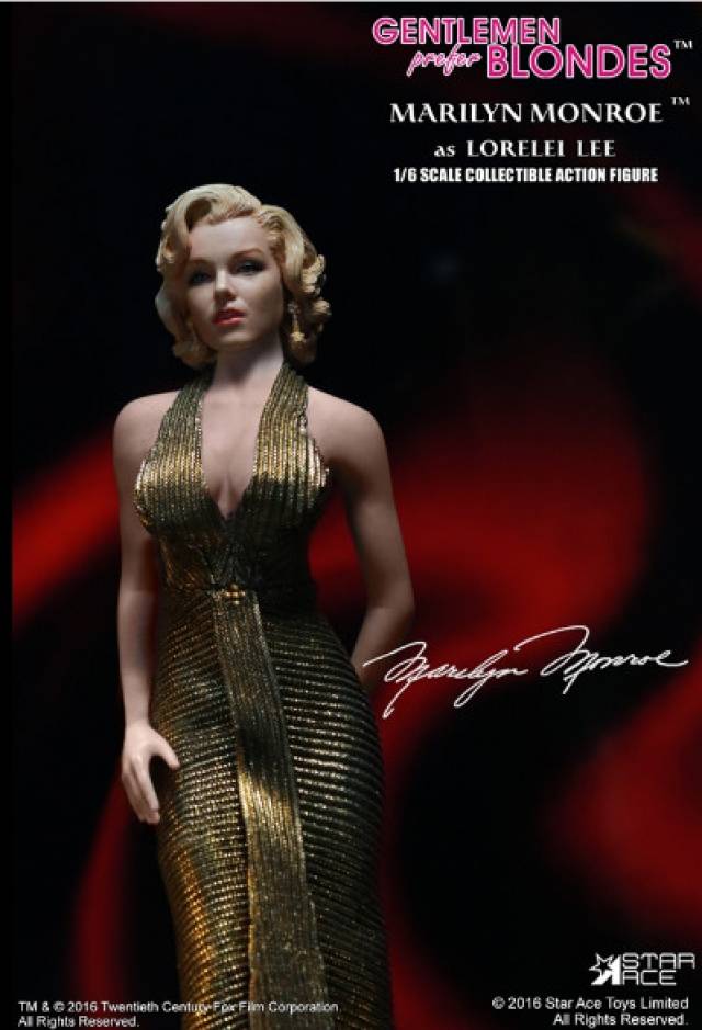 Star Ace - Gentlemen Prefer Blondes - Marilyn Monroe Gold Dress