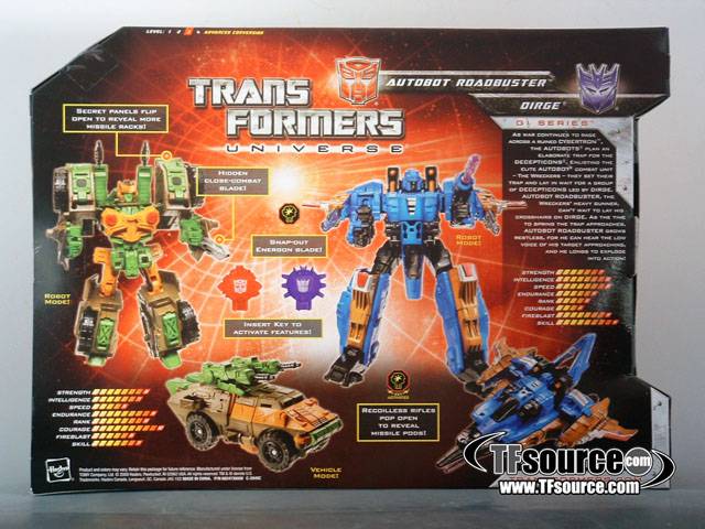 Voyager Class Roadbuster vs. Dirge Autobot Ambush Set of 2 | Transformers Universe