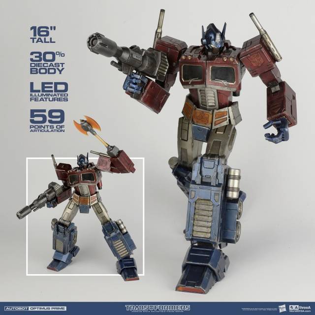 Optimus Prime Classic Edition Premium Collectible Figure | Transformers | threezero