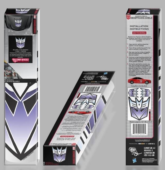 Decepticon Full Color Car Graphics Set | Transformers G1 Generation One