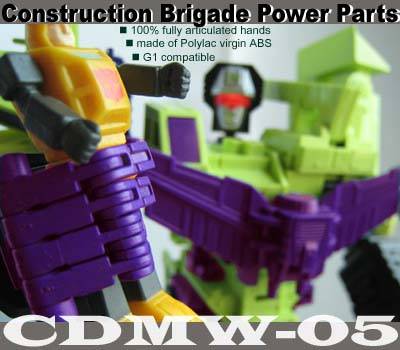 CDMW-05 Construction Brigade Power Parts Hands and Giant Magna Laser | Crazy Devy