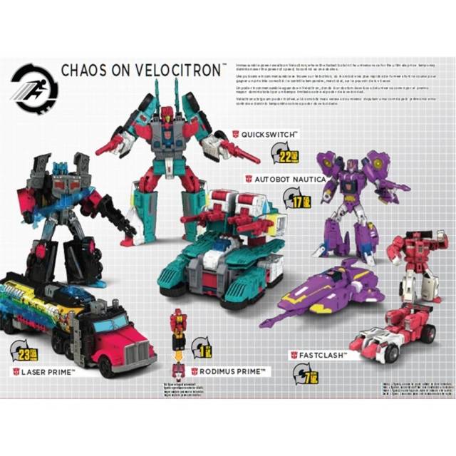 Chaos on Velocitron 5 Pack Action Figure Set | Transformers Titans Return