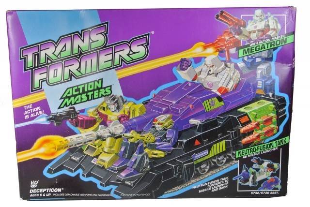 Megatron and Neutro Fusion Tank Action Masters Vintage Transformers G1
