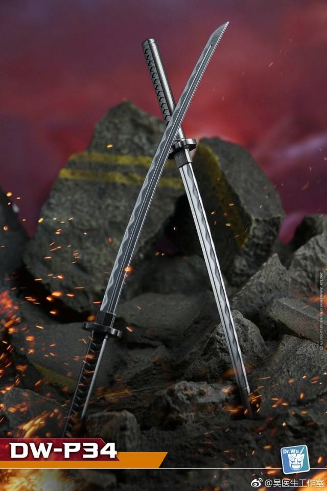 DW-P34 Double Pole Swords Black Handle Version | Dr. Wu | Upgrade Kit