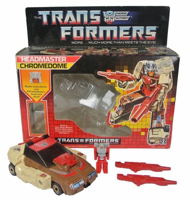 Chromedome and Stylor Headmaster Vintage Transformers G1