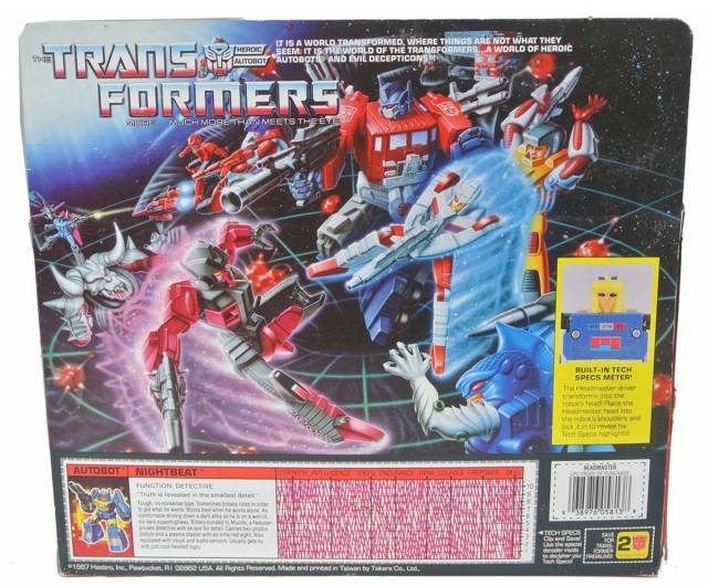 Nightbeat Headmaster Vintage Transformers G1