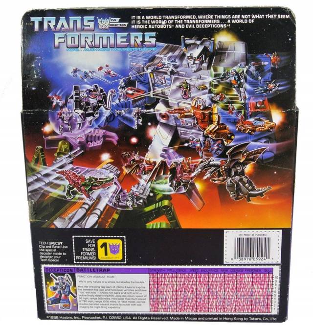 Battletrap Duocon Vintage Transformers G1