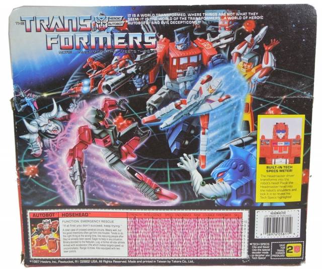Hosehead Headmaster Vintage Transformers G1