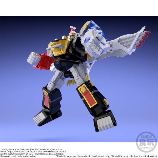 Mighty Morphin Alien Rangers - Super Mini Pla - Ninja Megazord & White Ninja Falconzord