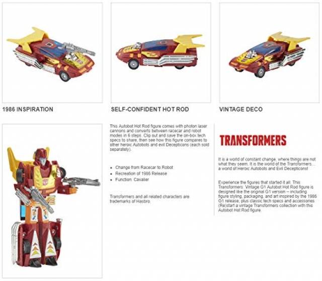 Transformers G1 Hot Rod | Transformers Vintage G1 Reissues