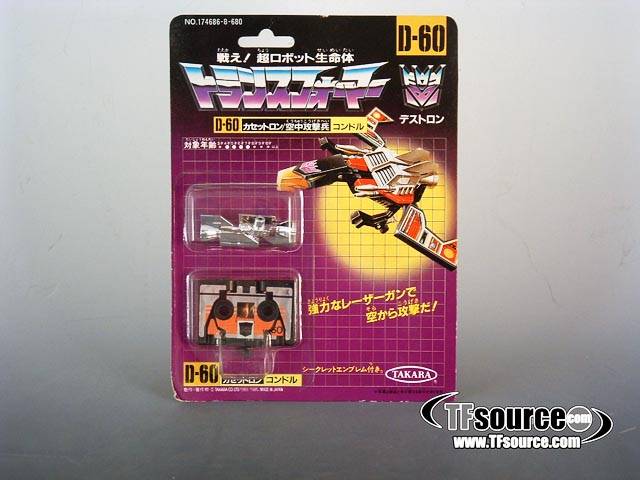 D-60 Laserbeak Cassette | Vintage Japanese G1 Transformers