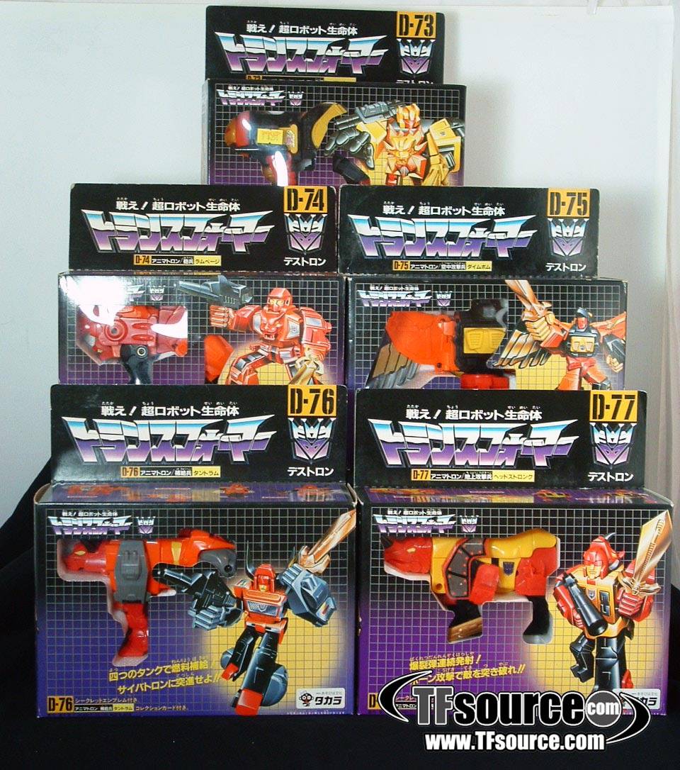 Predaking Predacons Set of 6 Figures Combiner | Vintage Japanese G1 Transformers