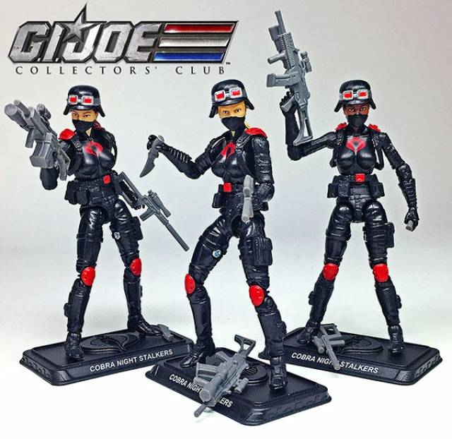 G.I. Joe Cobra Night Stalkers Female Troopers 3-pack G.I. Joe Club 2018 Exclusive