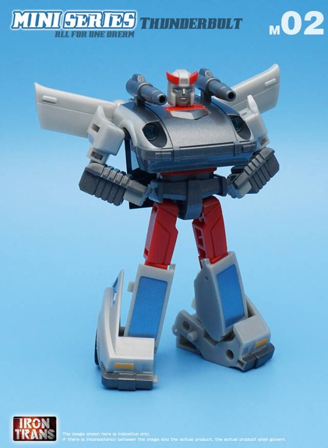 M01 Police Car M02 Thunderbolt M03 Smog Set of 3 Figures | Iron Trans