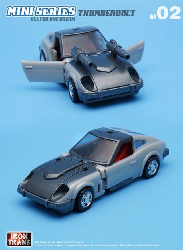 M01 Police Car M02 Thunderbolt M03 Smog Set of 3 Figures | Iron Trans
