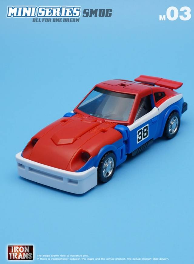M01 Police Car M02 Thunderbolt M03 Smog Set of 3 Figures | Iron Trans