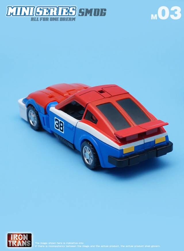 M01 Police Car M02 Thunderbolt M03 Smog Set of 3 Figures | Iron Trans