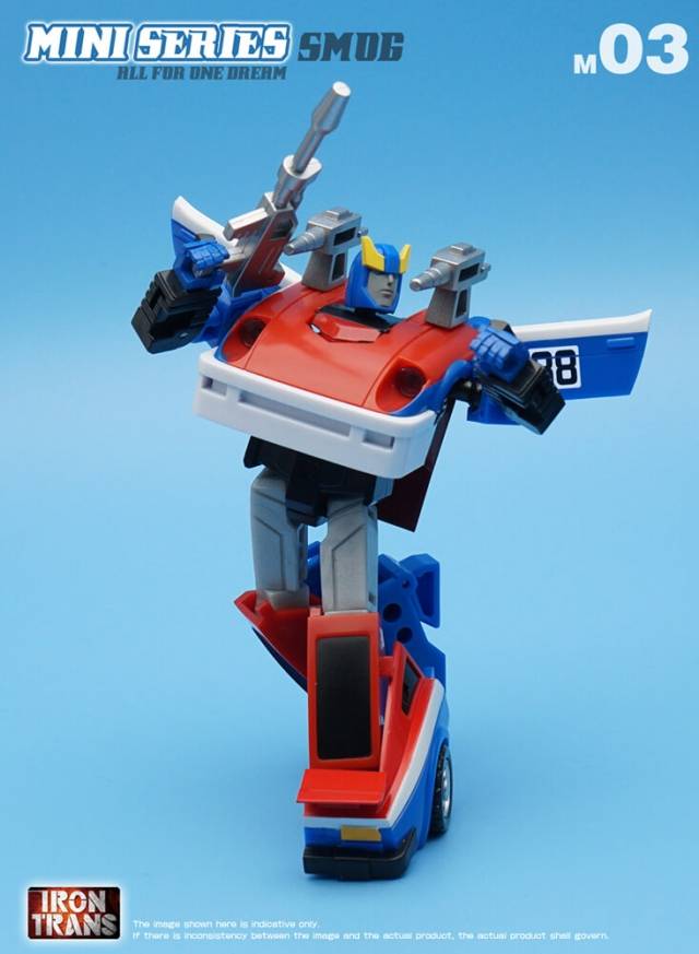 M01 Police Car M02 Thunderbolt M03 Smog Set of 3 Figures | Iron Trans