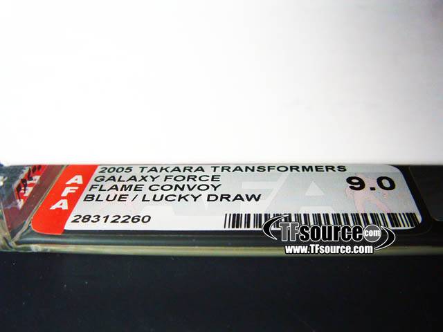 Blue Flame Convoy Lucky Draw AFA 90 | Transformers Galaxy Force Cybertron