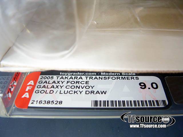 Galaxy Convoy Gold Lucky Draw AFA 90 | Transformers Galaxy Force Cybertron