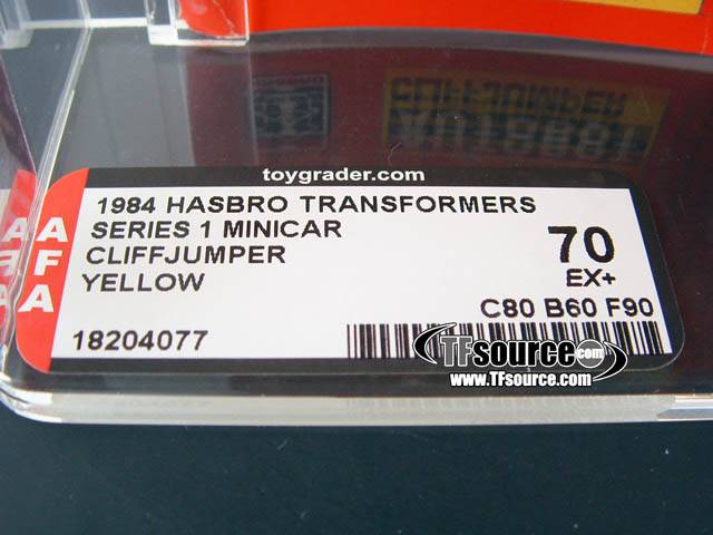 Bumblejumper AFA 70 Minibot Vintage Transformers G1