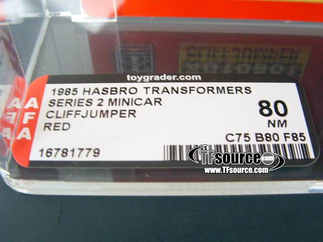 Cliffjumper Red Version AFA 80 Minibot Vintage Transformers G1