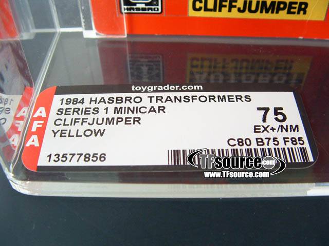 Cliffjumper Yellow Version AFA 75 Minibot Vintage Transformers G1