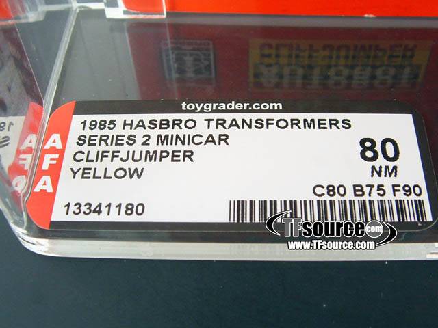 Cliffjumper Yellow Version AFA 80 Minibot Vintage Transformers G1