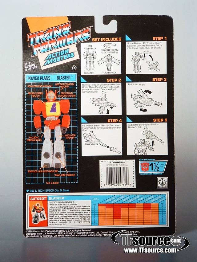 Blaster Action Masters Vintage Transformers G1