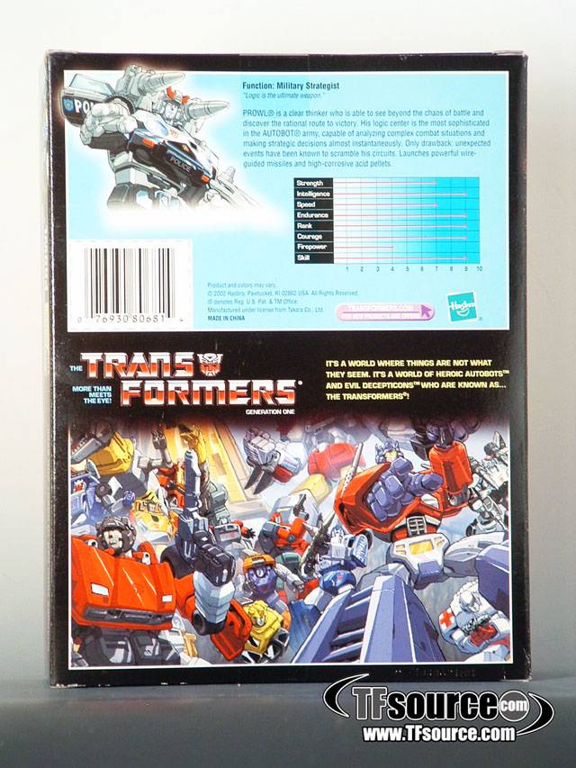 Transformers G1 Prowl | The Transformers Generation One Commemorative Series