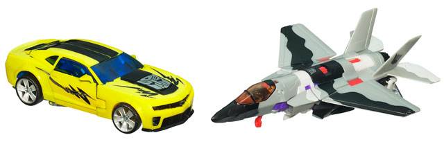 Crash Landing Attack Exclusive Bumblebee vs Thrust  Deluxe Class | Transformers Hunt for the Decepticons HFTD