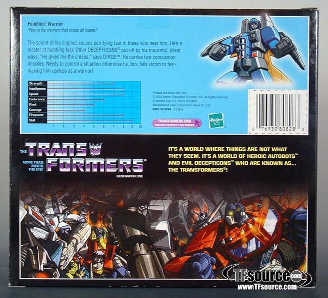 Transformers G1 Dirge | The Transformers Generation One Commemorative Series