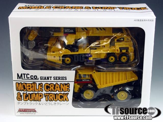 Giant Set B Crane and Dump Truck Yellow Version | MakeToys | Mtcombiner