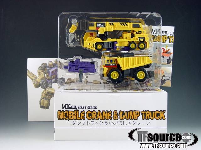 Giant Set B Crane and Dump Truck Yellow Version | MakeToys | Mtcombiner