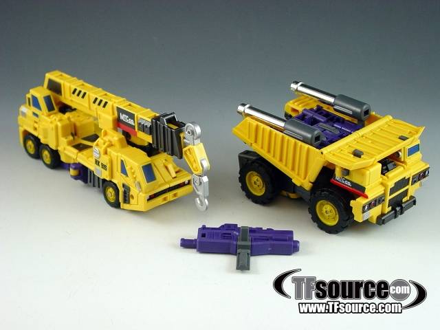 Giant Set B Crane and Dump Truck Yellow Version | MakeToys | Mtcombiner