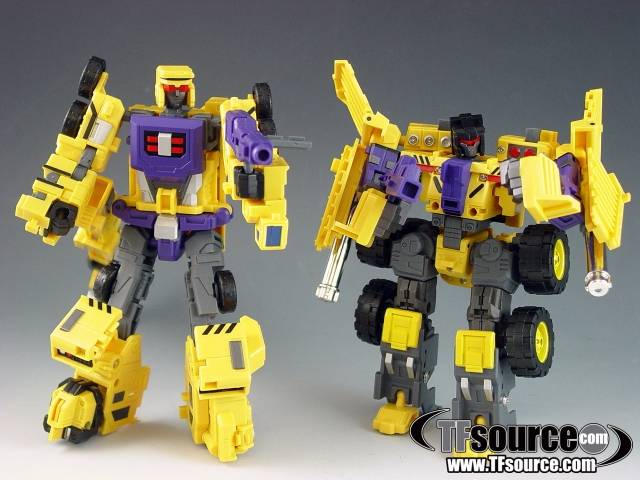 Giant Set B Crane and Dump Truck Yellow Version | MakeToys | Mtcombiner