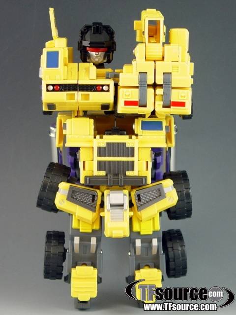 Giant Set B Crane and Dump Truck Yellow Version | MakeToys | Mtcombiner