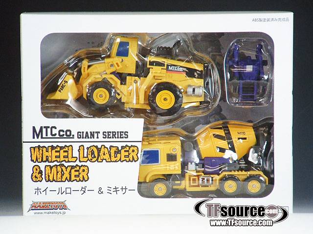 Giant Set C Front End Loader and Mixer Yellow Version | MakeToys | Mtcombiner