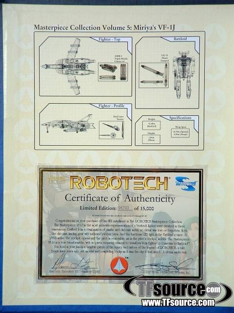 Robotech - Masterpiece Collection - Volume #5 - VF-1J Miriya - MIB - 100% Complete