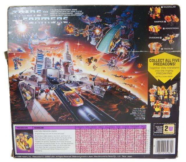 Razorclaw Transformers G1 | Transformers Generation One