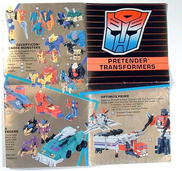 1989 Transformers 6th Series Pretenders Catalog